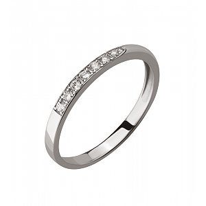 Золота обручка з діамантами (2б_к-302) фотографія