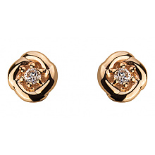 Золоті сережки з цирконієм куб. (01-18385426)