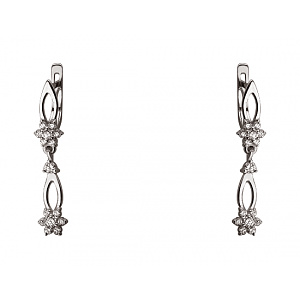 Золоті сережки з цирконієм куб. (01-19236126) фотографія