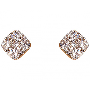 Золотые серьги с цирконием куб. (01-200343526) фотография