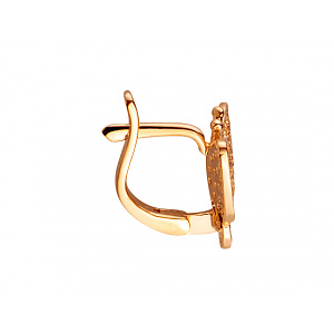 Золоті сережки з цирконієм куб. (01-200392726) фотографія