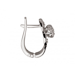 Золоті сережки з цирконієм куб. (01-200408126) фотографія