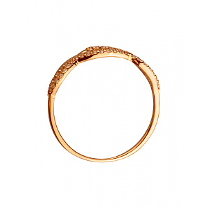 Золота каблучка з цирконієм куб. (01-200481126) фотографія