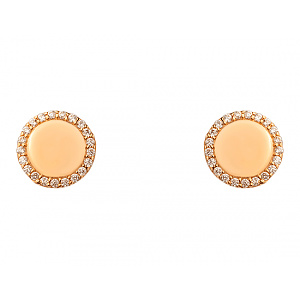 Золоті сережки з цирконієм куб. (01-200552726) фотографія