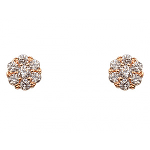 Золоті сережки з перлиною  та  цирконієм куб. (01-200566926) фотографія