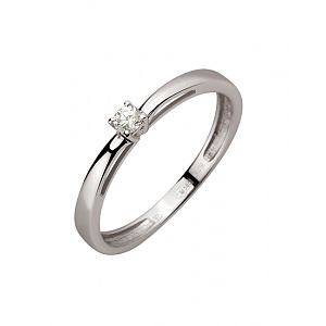 Золота каблучка з діамантом (01-200781126) фотографія