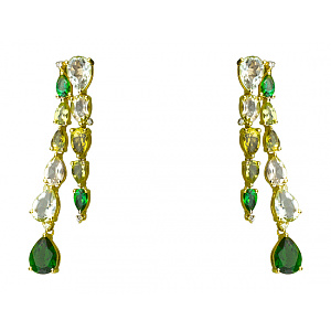 Золоті сережки з діамантами (01-200805826) фотографія