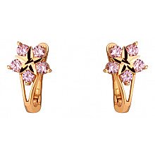 Золоті сережки з фіанітом (цирконієм куб.) (01-200819326)