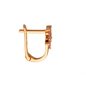 Золоті сережки з фіанітом (цирконієм куб.) (01-200819326) фотографія