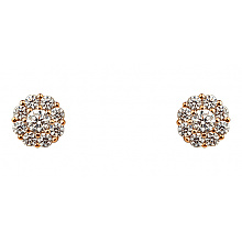 Золотые серьги с фианитом (цирконием куб.) (01-200838426)