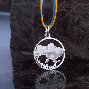 Золотой кулон с бриллиантом (2б_п-251) фотография