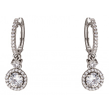 Золоті сережки з фіанітами (кубічним цирконієм) (2б_с-289)