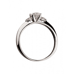 Золотое кольцо с цирконием куб. (01-19119027) фотография