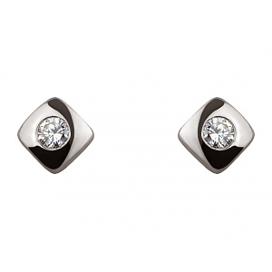 Золотые серьги с бриллиантами (01-19220327) фотография