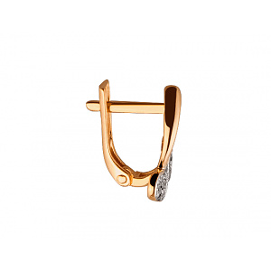 Золоті сережки з цирконієм куб. (01-19243927) фотографія