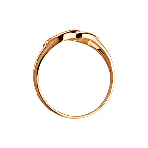 Золотое кольцо с цирконием куб. (01-200422727) фотография