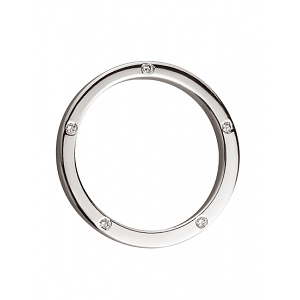 Золота обручка з діамантами (01-200447827) фотографія