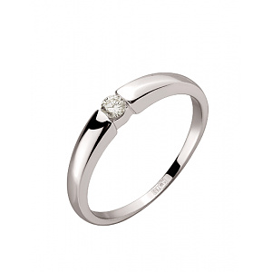 Золота каблучка з діамантом (01-200552627) фотографія