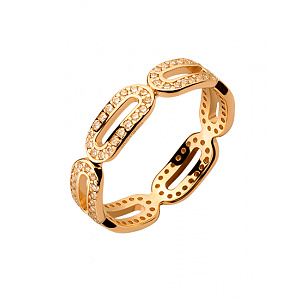 Золотое кольцо с цирконием куб. (01-200559627) фотография