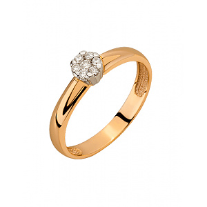 Золотое кольцо с бриллиантами (01-200581627) фотография