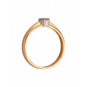 Золотое кольцо с бриллиантами (01-200581627) фотография