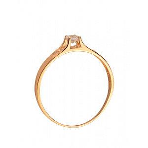 Золотые серьги с фианитом (цирконием куб.) (01-200761627) фотография