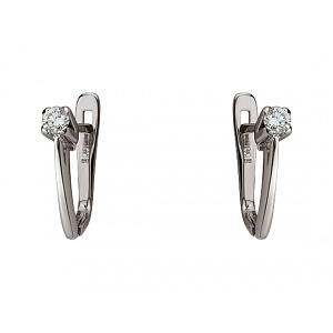 Золоті сережки з діамантами (01-200766227) фотографія