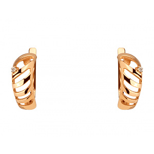 Золотые серьги с бриллиантами (01-200838327) фотография