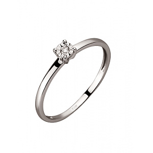 Золота каблучка з діамантом (01-200845127) фотографія