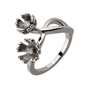 Золотое кольцо с фианитом (2к-279) фотография