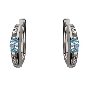 Золоті сережки з топазом (01-16322428) фотографія