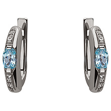 Золотые серьги с топазом (01-16322428)