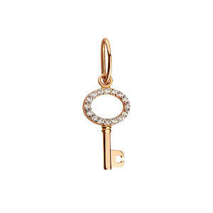 Золотой кулон с цирконием куб. (01-18385328) фотография