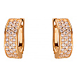 Золоті сережки з цирконієм куб. 01-19333928 фотографія 1