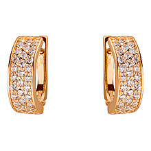 Золоті сережки з цирконієм куб. (01-19333928)