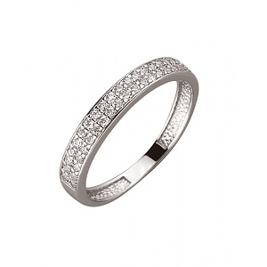 Золотое кольцо с цирконием куб. (01-200020628) фотография