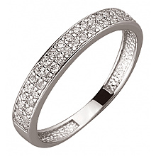 Золотое кольцо с цирконием куб. (01-200020628)