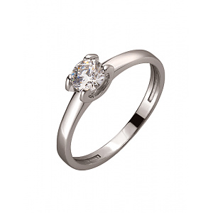 Золотое кольцо с цирконием куб. (01-200283128) фотография