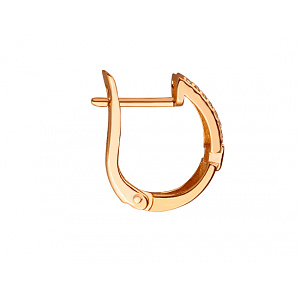 Золоті сережки з фіанітом (цирконієм куб.) (01-200388328) фотографія