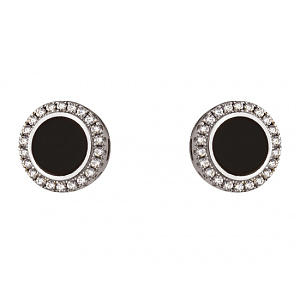 Золотые серьги с цирконием куб. (01-200422728) фотография