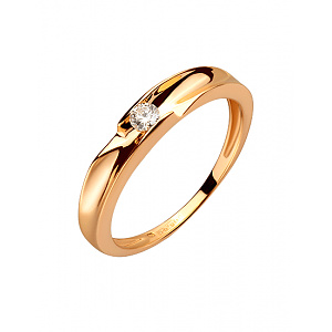 Золотое кольцо с бриллиантом (01-200432928) фотография