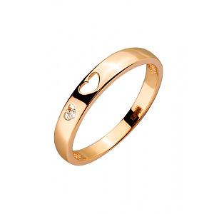 Золота каблучка з діамантом (01-200487528) фотографія
