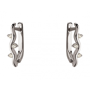 Золотые серьги с бриллиантами (01-200552628) фотография