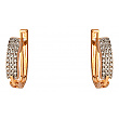 Золотые серьги с цирконием куб. 01-200552728 фотография 1