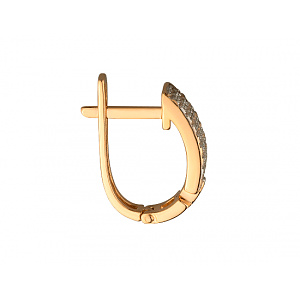 Золотые серьги с цирконием куб. (01-200552728) фотография