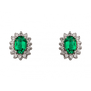 Золоті сережки з діамантами (01-200575928) фотографія