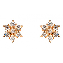 Золоті сережки з цирконієм куб. (01-200590028)