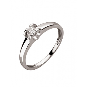 Золота каблучка з діамантом (01-200633428) фотографія