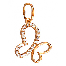 Золотий кулон з фіанітом (цирконієм куб.) (01-200769728)