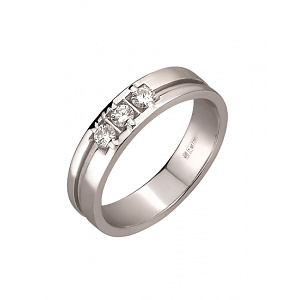 Золотое  кольцо с бриллиантами (01-200788528) фотография